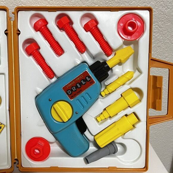 Vintage Fisher Price Tool Kit Playset Carrying Case 1977 NOT COMPLETE - Picture 4 of 13